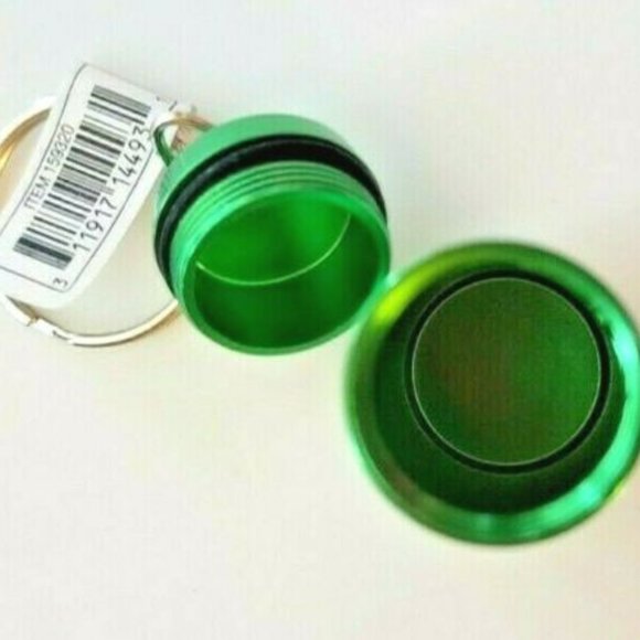 Portable Aluminum Pill Container Key Chain Fob O-Ring Sealed Medicine Travel - Picture 2 of 2